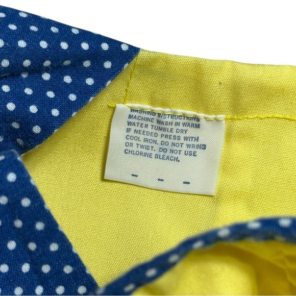 Vintage Yellow and Blue Dog Romper Baby 3-6mo - Picture 4 of 7